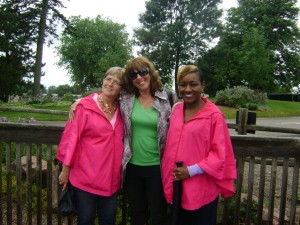 Janet, Susan and Nellie of the Killam Library enjoying the beautiful grounds of the Agricultural Campus.