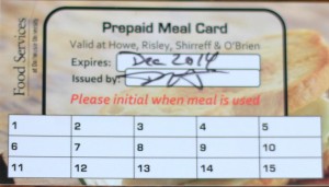 prepaid meal card