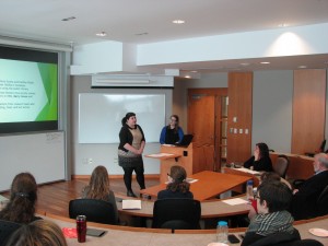 Jenna & Elizabeth presenting their findings at SIM Research Day (APril 7th, 2016)